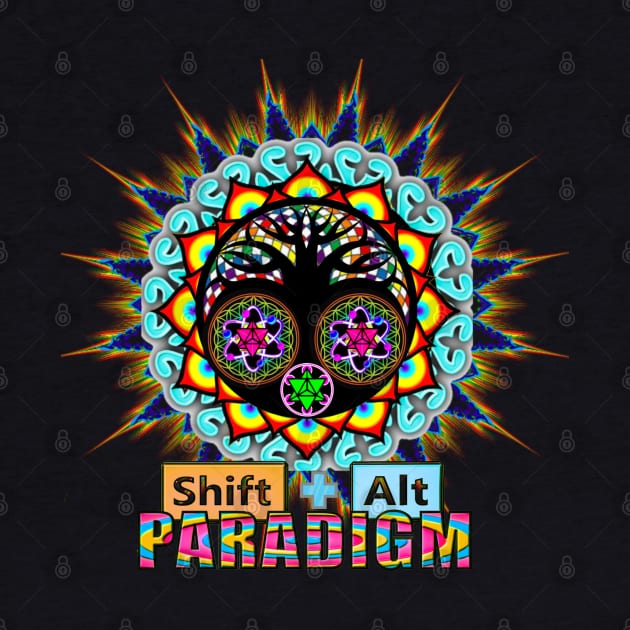 Shift Alt Paradigm Sacred Geometry Science Merkaba Tree of Life Flower of Life Atom Logo by ShiftAltParadigm